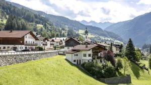 Zomers landschap in Flirsch, Tirol